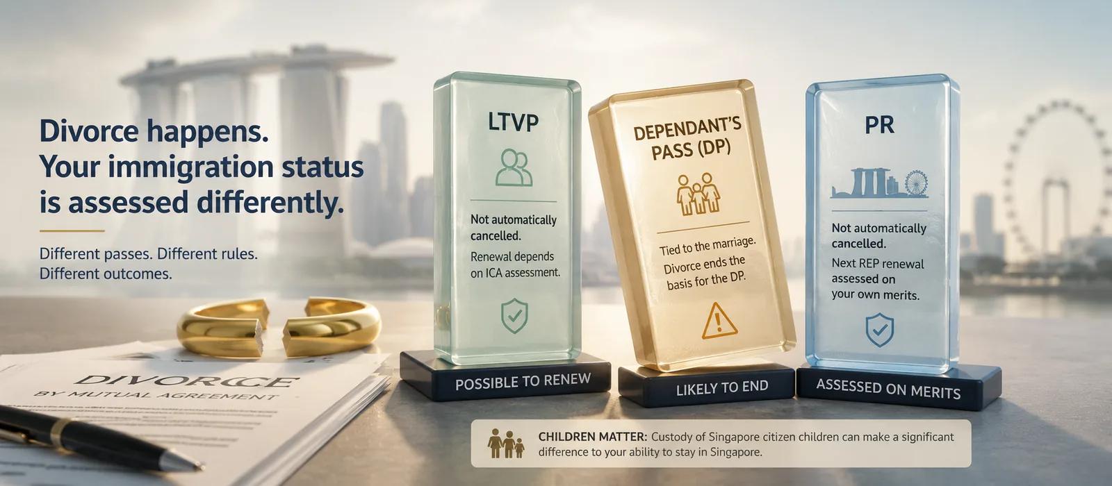 Pasangan asing mempertimbangkan pilihan LTVP, Pas Tanggungan dan PR Singapura semasa perceraian